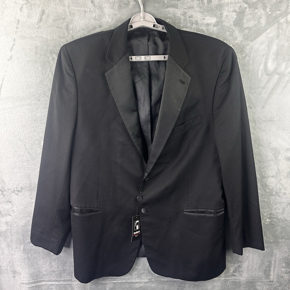 Joseph Abboud Black Tie Tuxedo Jacket 46R Super 120's Loro Piana